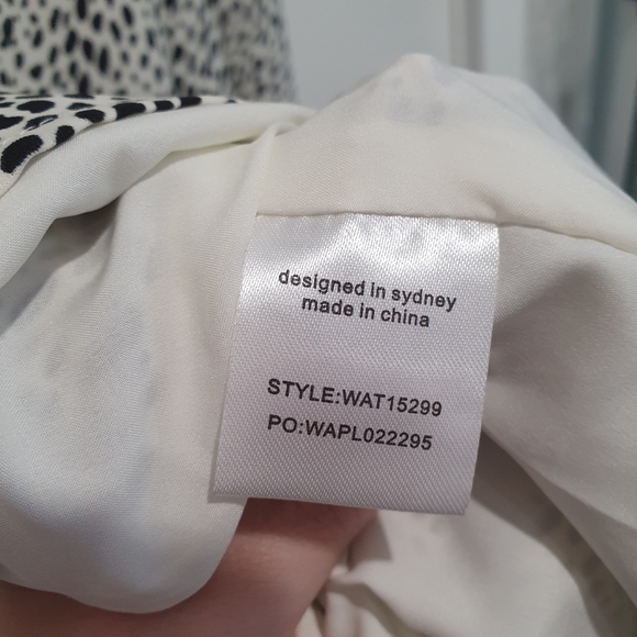 Atmos&Here black/off-white spot animal print dress size 14 - Picture 6 of 8